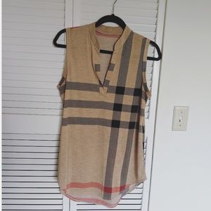 Sleeveless V Neck Top